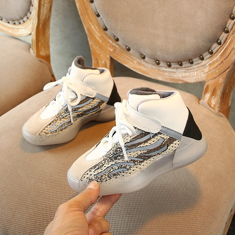 CNFSNJ/брендовые осенне зимние детские кроссовки с высоким берцем Теплая обувь из