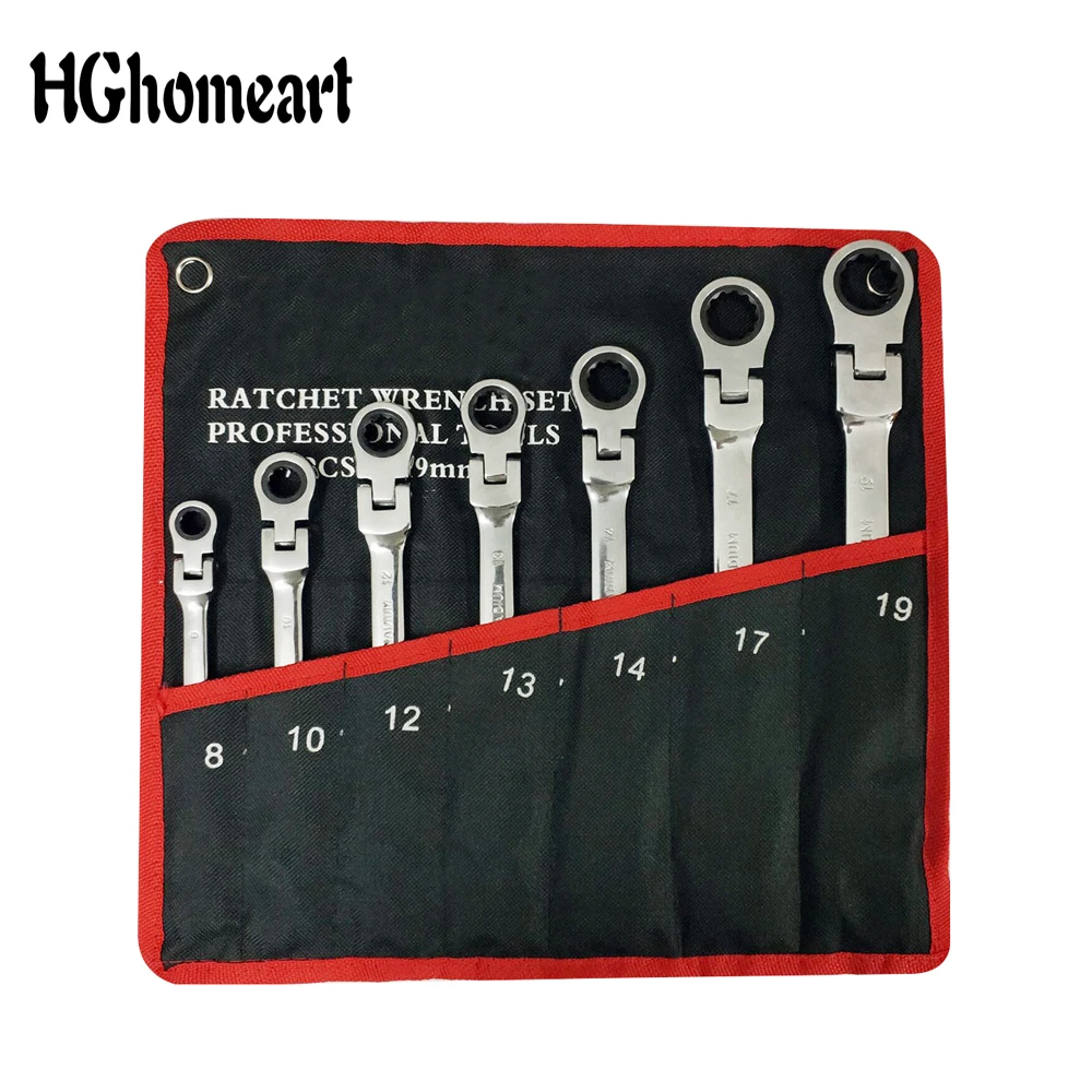 Key Ratchet wrench set Car Universal Ratchet Spanners Fixed Head