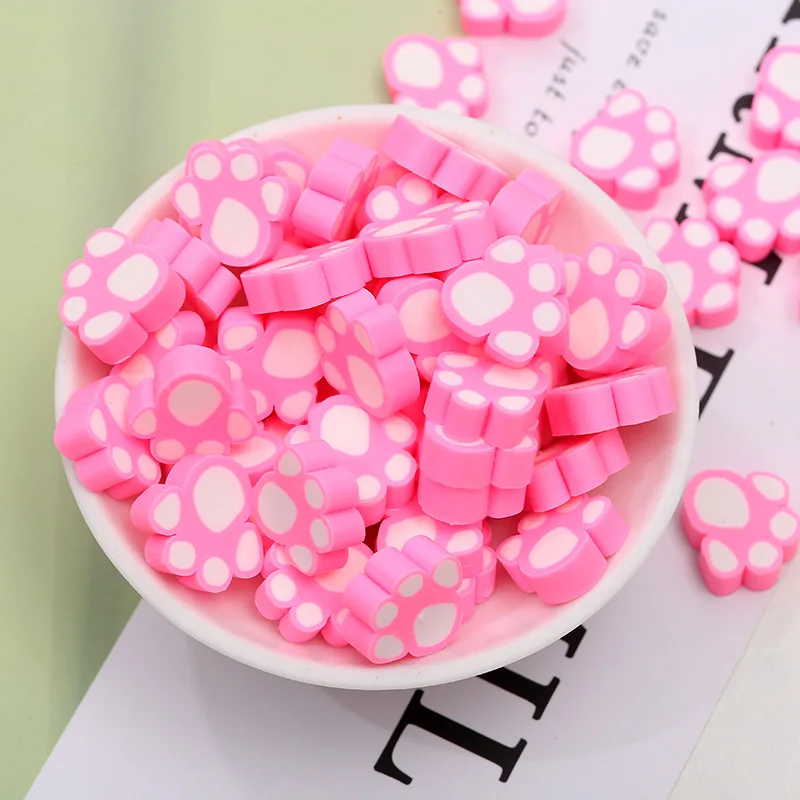 3 50 шт./партия Kawaii Кошачий коготь Горячая Fimo Полимерная глина Кабошон ремесла ручная работа Скрапбукинг декорирование аксессуары для ювелирных изделий 15*15 мм - Цвет: 3