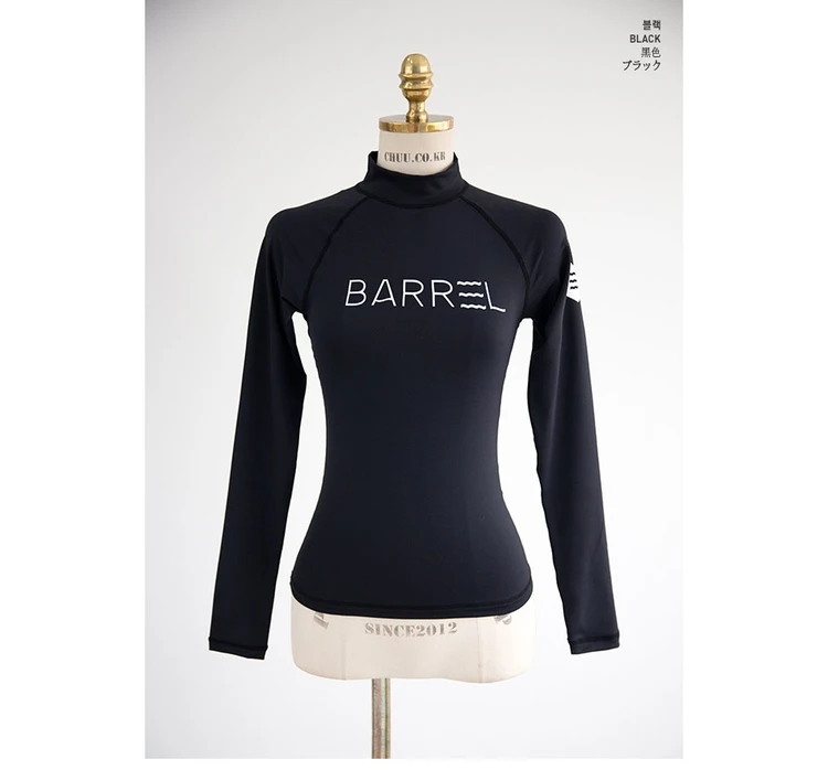 Корейский Черный Rashguard купальник с длинным рукавом для серфинга с длинным рукавом бикини плавание рубашка УФ UPF 50 футболка купальный костюм