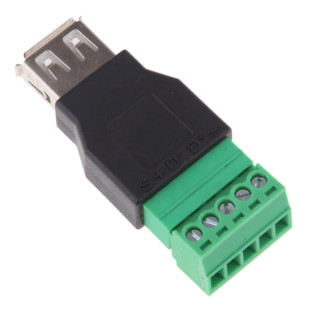 10 шт usb тип A мужской/женский до 5 Pin Винт Щит терминал адаптеры разъемы