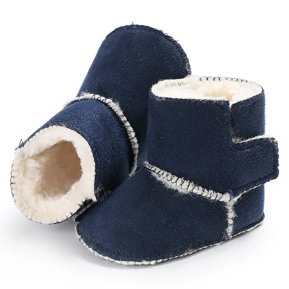 

0-18M Newborn Baby Boy Boots Winter Warm Plush Toddler Infant Casual Cotton Soft Bottom Crib Shoes Boots