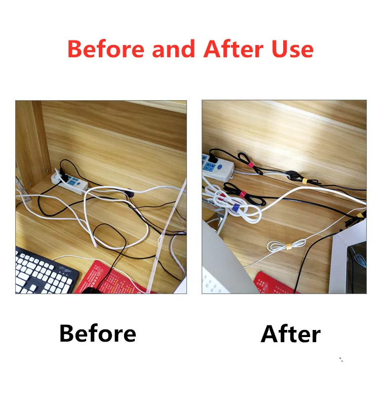 10pcs USB Cable Winder Phone Cord Organizer Mouse AUX HDMI Earphone Wire Ties Management Winding Hook Loop Fixed Cables Ties