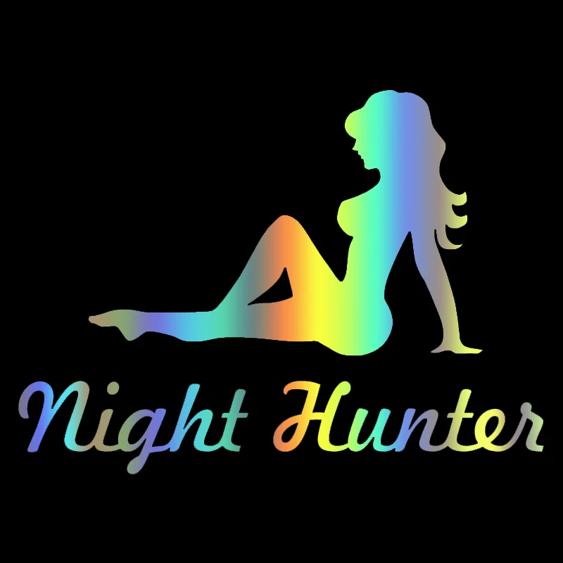 S52140# Various Sizes/Colors Car Stickers Vinyl Decal Night Hunter Motorcycle Decorative Accessories Creative Laptop Helmet