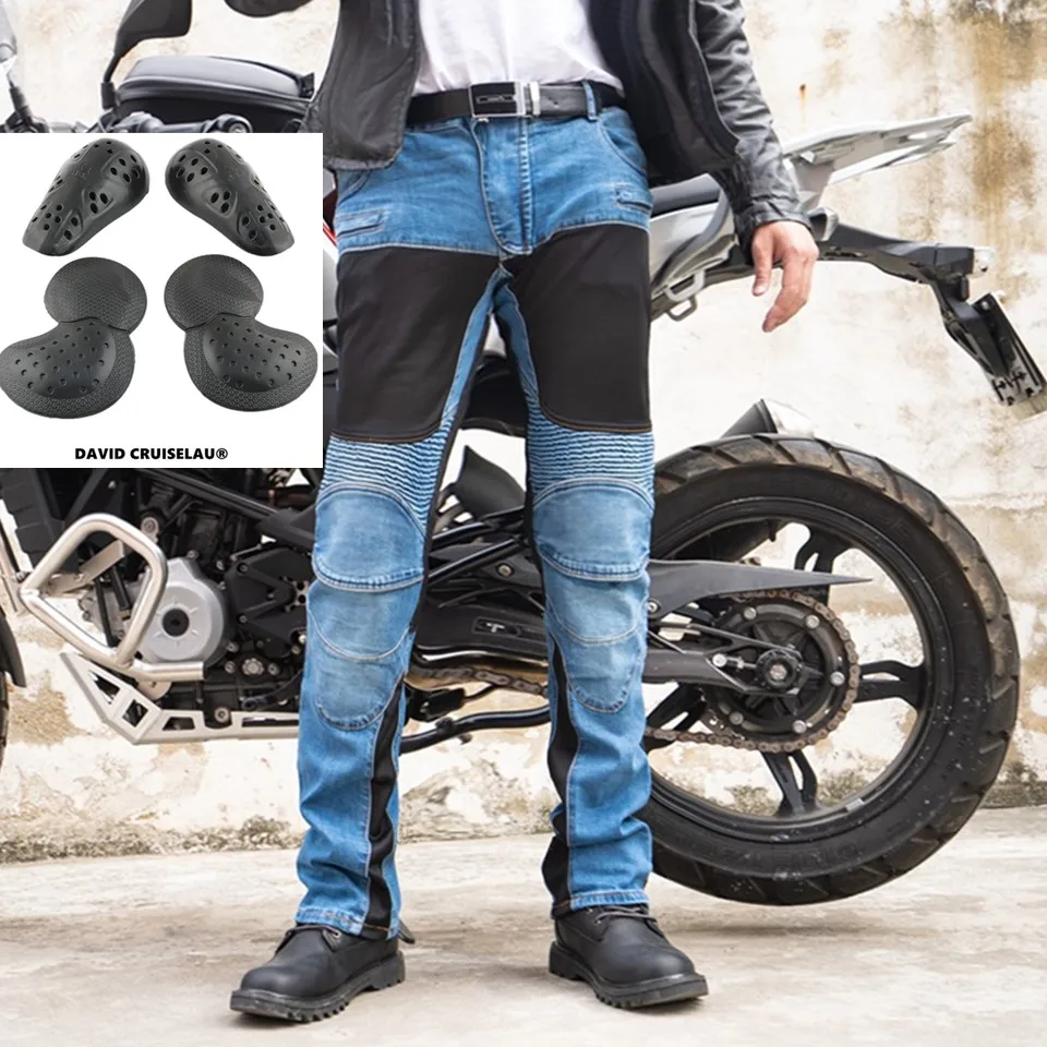 Мужская мотоциклетная джинсовая Защитная Экипировка, мотоциклетная безопасность, Экипировка для мужчин, мотоциклетные уличные повседневные штаны, мотоциклетные джинсы, внедорожные штаны - Цвет: Upgraded version