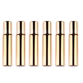 

6 pcs Roll on Bottles with UV Cap Refillable Roller Bottle Container Perfume Bottle for Home