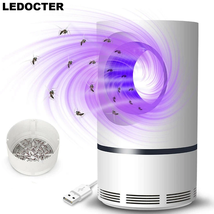 

Safe Electric Mosquito Killer catch Lamp LED Light Non-Toxic UV Insect Fly Bug Zapper Trap Pest Buster LED Control UV Light