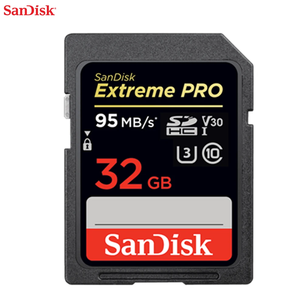 Карта памяти OriginalSanDisk Extreme Pro SDHC/SDXC SD Card 95 МБ/с. до 170 м/с 128 ГБ Class10 C10 U3 V30 UHS-I 4K для