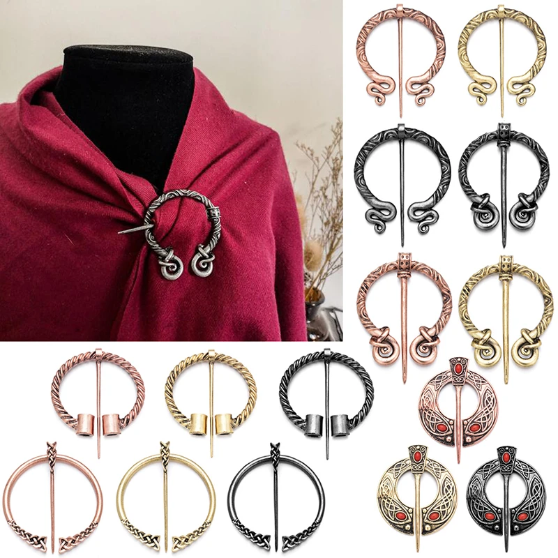 Viking Brooch Hollow Pin Scarf Shawl Buckle Celtic Fashion Jewelry Decor