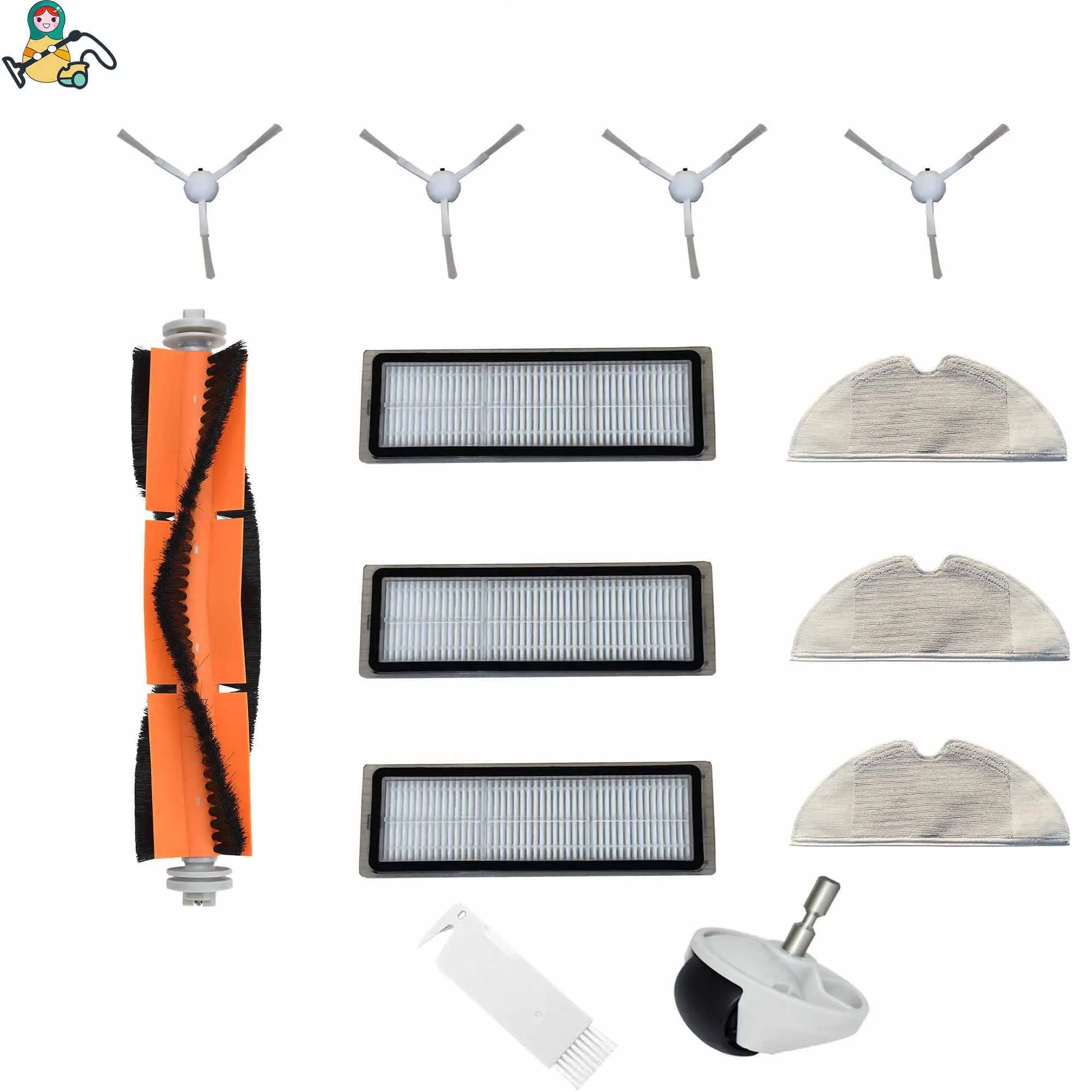 Details about   Replacement Kit HEPA Filter Side Brush Mop Cloth for Xiaomi Mijia STYJ02YM Z7V8 