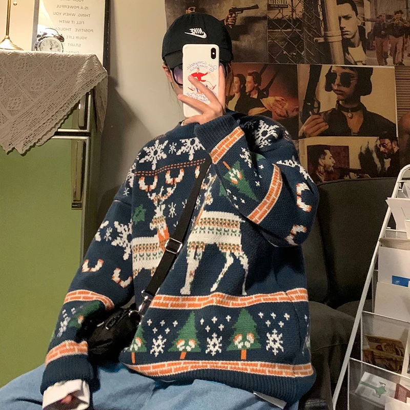 Winter Thick Turtleneck Sweater Men Warm Fashion Christmas Sweater Mens Streetwear Loose Knitted Pullover Male Sweter 3