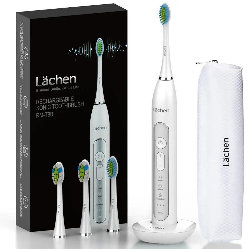 Global Version Lachen T8 Sonic Electric Toothbrush Upgraded Adult Waterproof Ultrasonic automatic Toothbrush USB Rechargeable