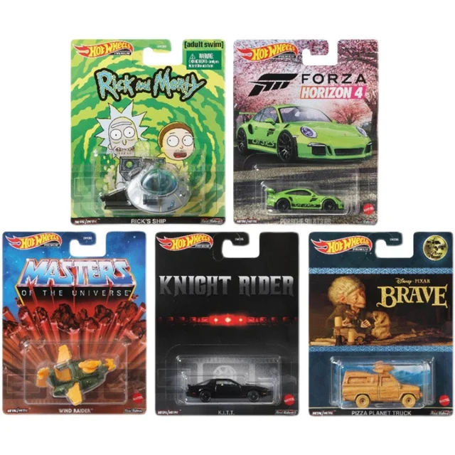 Hot Wheels Car Culture Rick's Ship The Universe Wind Raider K.I.T.T. Pizza Planet Truck 911 GT3 1:64 Alloy Car Model Toy DMC55 1