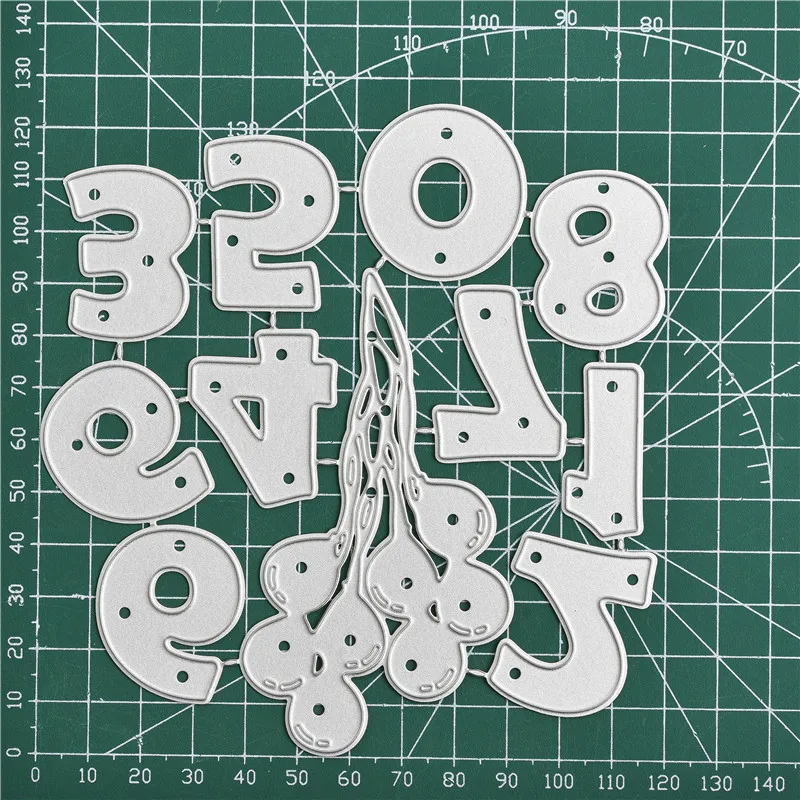 YaMinSanNiO 0-9 цифра номер металлические Вырубные штампы шариковая фигура Скрапбукинг для изготовления карт декоративное тиснение ремесла трафареты