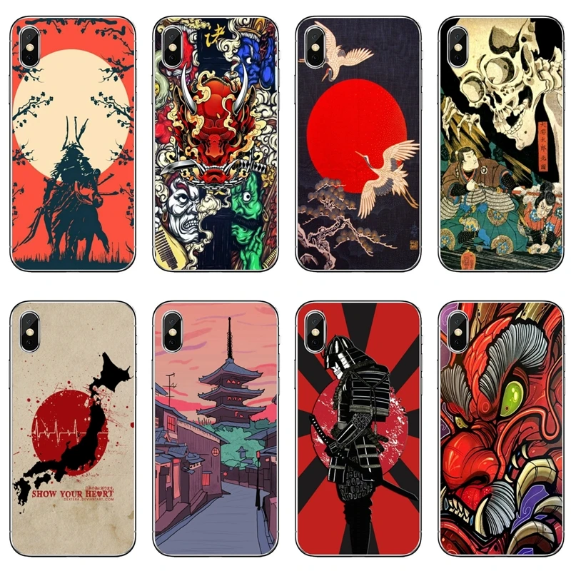 Аксессуары чехол для Samsung Galaxy Note 10 9 8 5 4 S10E S10 Lite S9 S8 S7 S6 Edge Plus S5 S4 Mini Japan Art Crane Fuji Mountain |