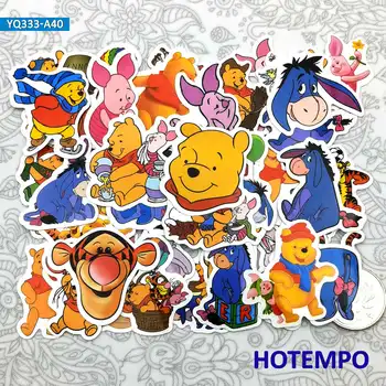 

40pcs Cute Cartoon Yellow Bear Mini Diary Stickers Toys for Child Kids Scrapbook Stationery Mobile Phone Laptop Anime Stickers