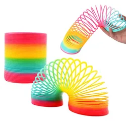 Estranho nova ciência e educação arco íris círculo crianças educacional cedo colorido elástico magia empilhamento anel brinquedo primavera