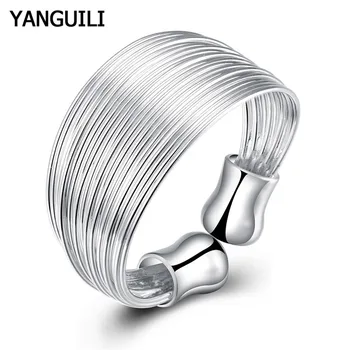 

Wholesale Price Silver Jewelry Ring Classic Geometry Open Rings Female Male Silver 925 Trendy Jewelry