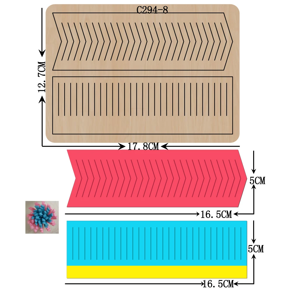 New Tassel Wooden Die Scrapbooking C2948 Cutting Dies Multiple Sizes