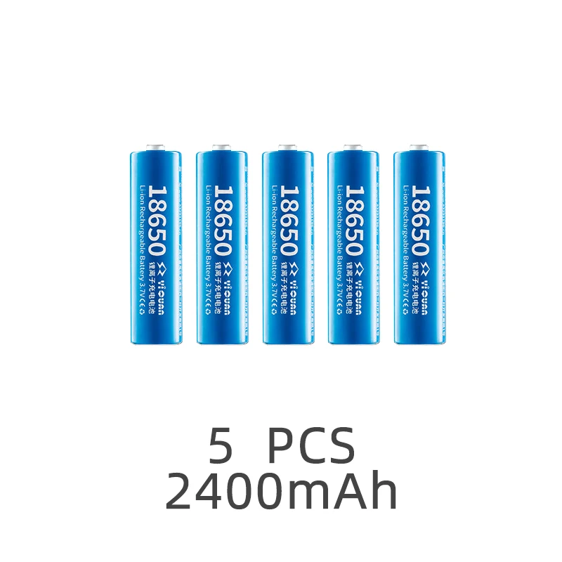 5 PCS 2400mAh Новинка Original18650B 3,7 V 18650 литиевая аккумуляторная батарея для фонариков батареи 18650 настоящие 2400 MAh только батареи - Цвет: 5 PCS 2400mAh