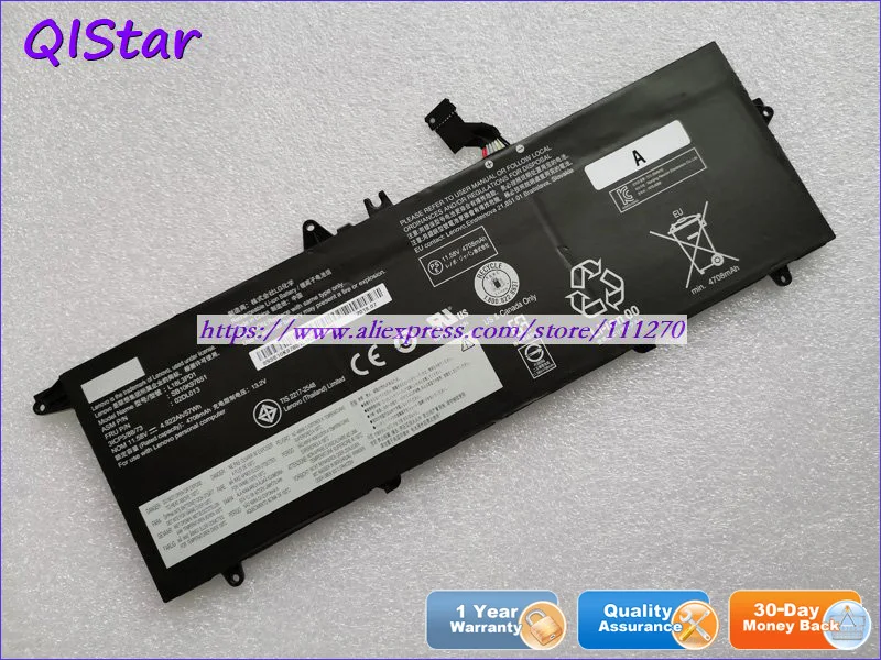 QISTAR 11,58 в 4922 мАч настоящий L18L3PD1 02DL013 SB10K97651 Аккумулятор для ноутбука lenovo Thinkpad T490s ноутбук