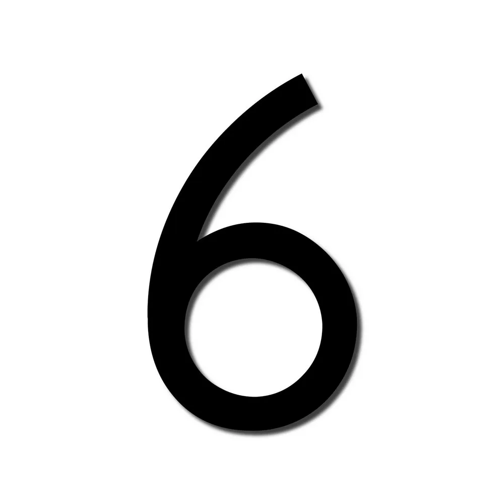 Customized HOUSE NUMBER Avenida 6 High Quality Acrylic Large Cool Stylish Modern Gloss Black | Обустройство дома