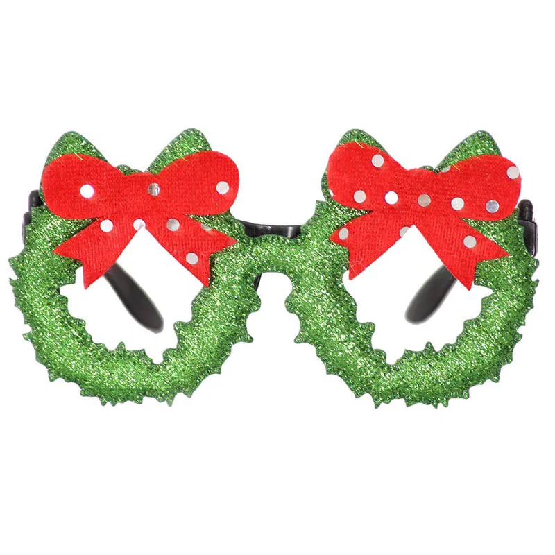 bowknot Очки для празднования Рождества Санты снеговика взрослых детей подарок сувениры Рождественский фестиваль костюм украшение праздничное платье - Цвет: bowknot