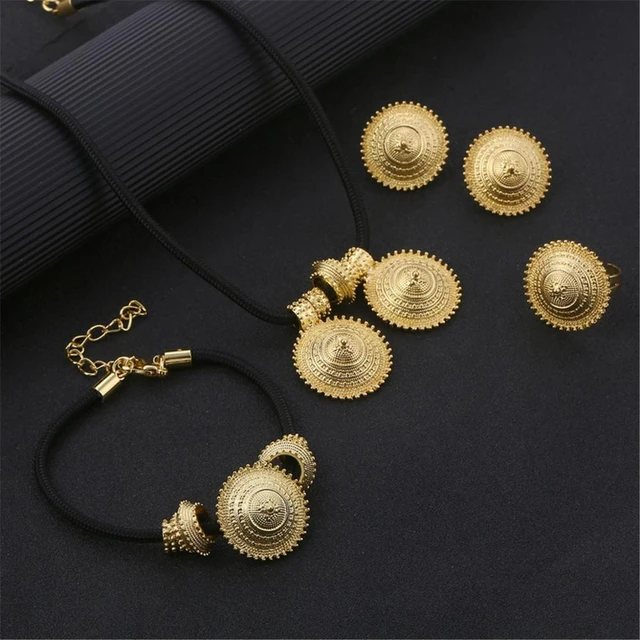 Ethiopian Promotion Jewelry Sets Joias Ouro Gold Color African Bridal  Jewelry Sets - AliExpress