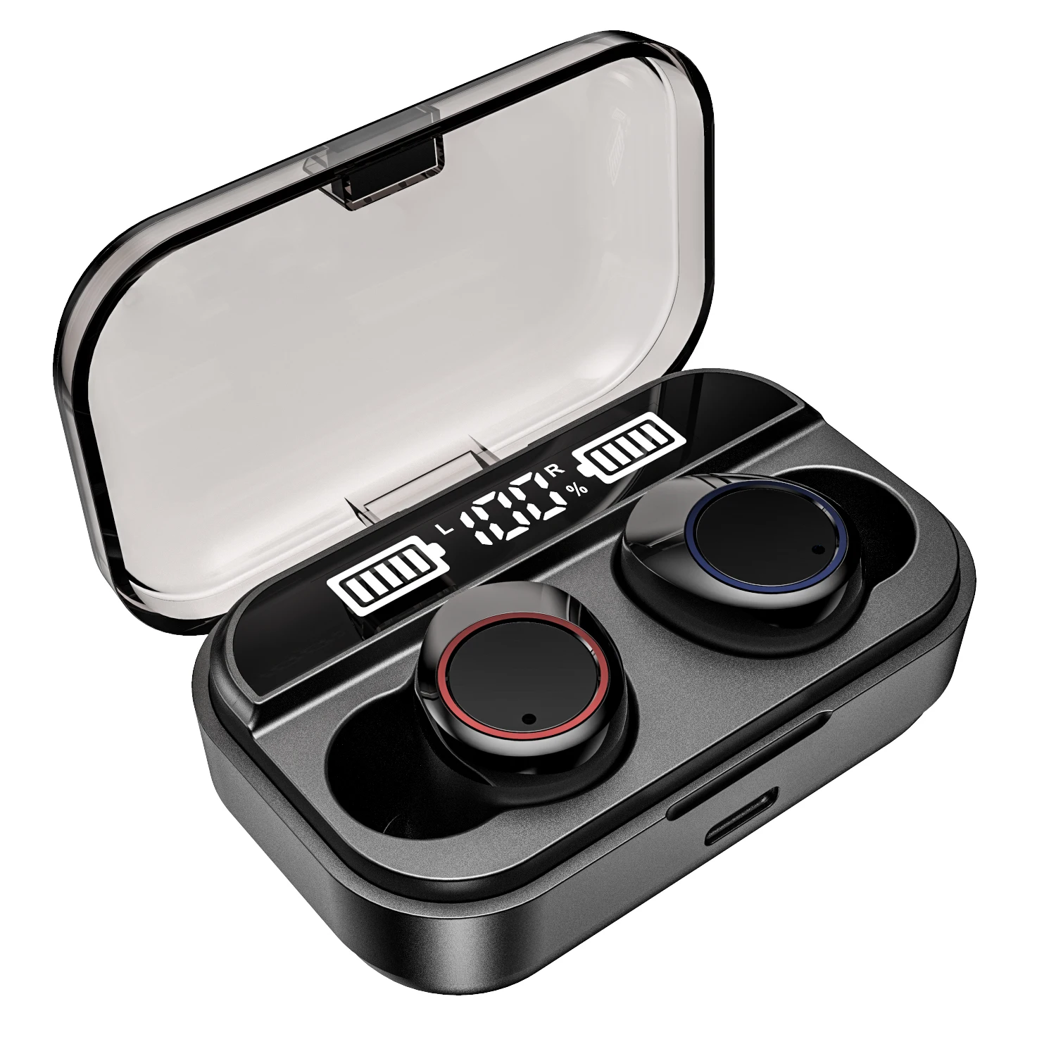 TWS 5,0, беспроводные Спортивные Bluetooth наушники, стерео гарнитура, кнопка управления, водонепроницаемые наушники, светодиодный дисплей, чехол для зарядки