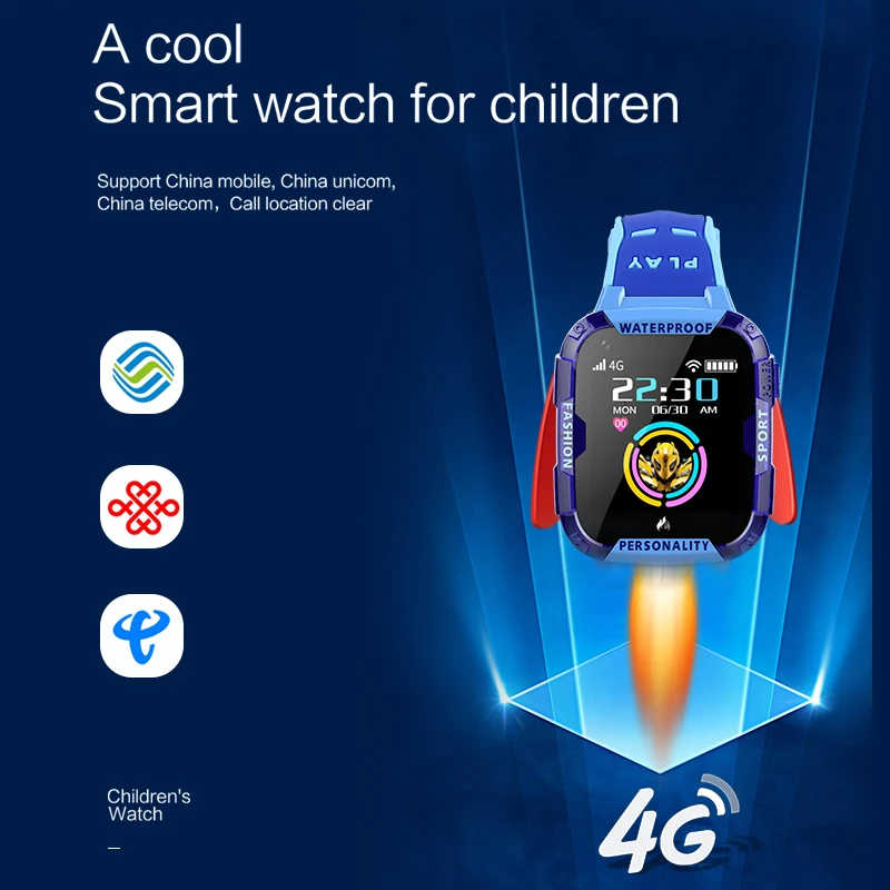 Новинка 2019 Детские Смарт часы 4G GPS трекер LBS Wi Fi определение местоположения SOS