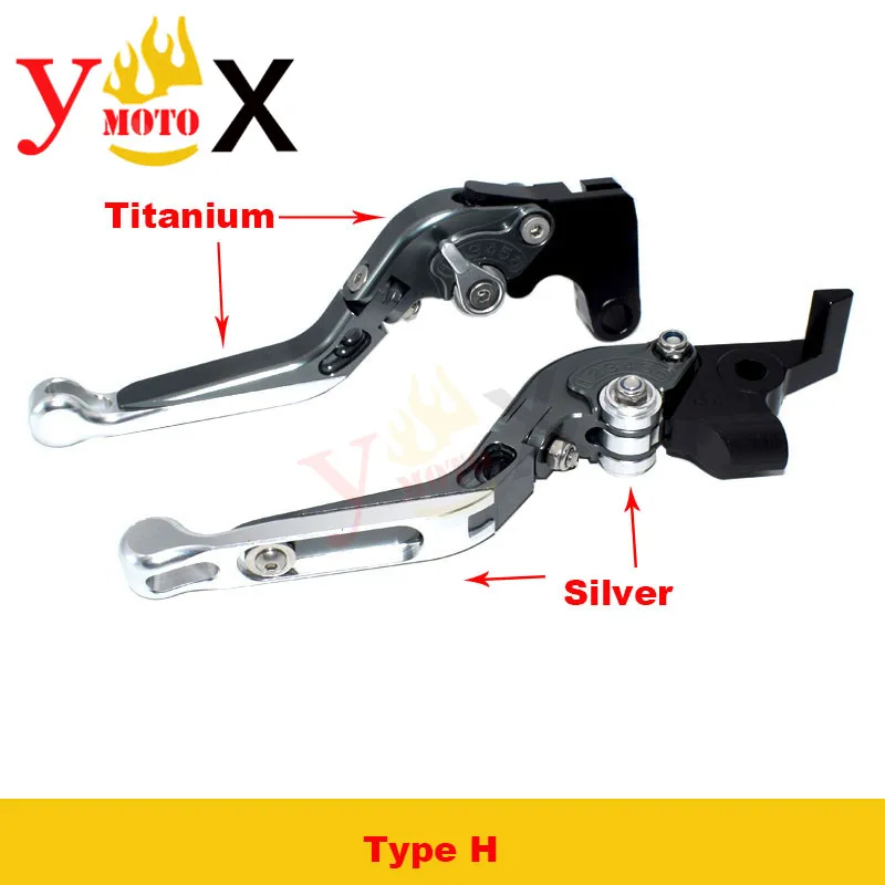 Type H Color Мотоцикл с ЧПУ Складные Выдвижные рычаги тормоза сцепления для Honda VFR800 1998-2001 CBR1100XX BLACKBIRD 1997-2007 ST1300 2003-2007 - Цвет: Type H Color