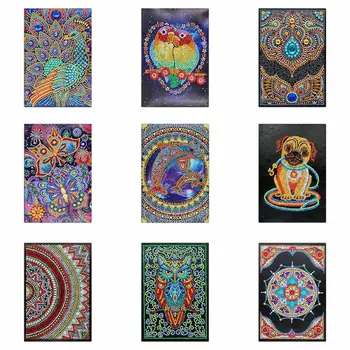 

50 Pages Diamond Painting Notebook Peacock DIY Special Embroidery Cross Stitch 63HD