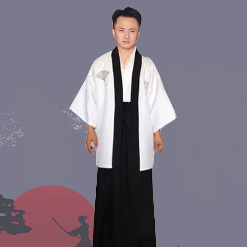 Традиционная японская мужская одежда кимоно для каратэ Obi Yukata мужское кимоно косплей кимоно японский костюм самурая FF2401