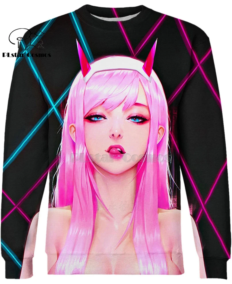 PLstar Космос японского аниме Darling in the Franxx 3d толстовки/Толстовка Зима Осень Длинные selvee Harajuku уличная одежда