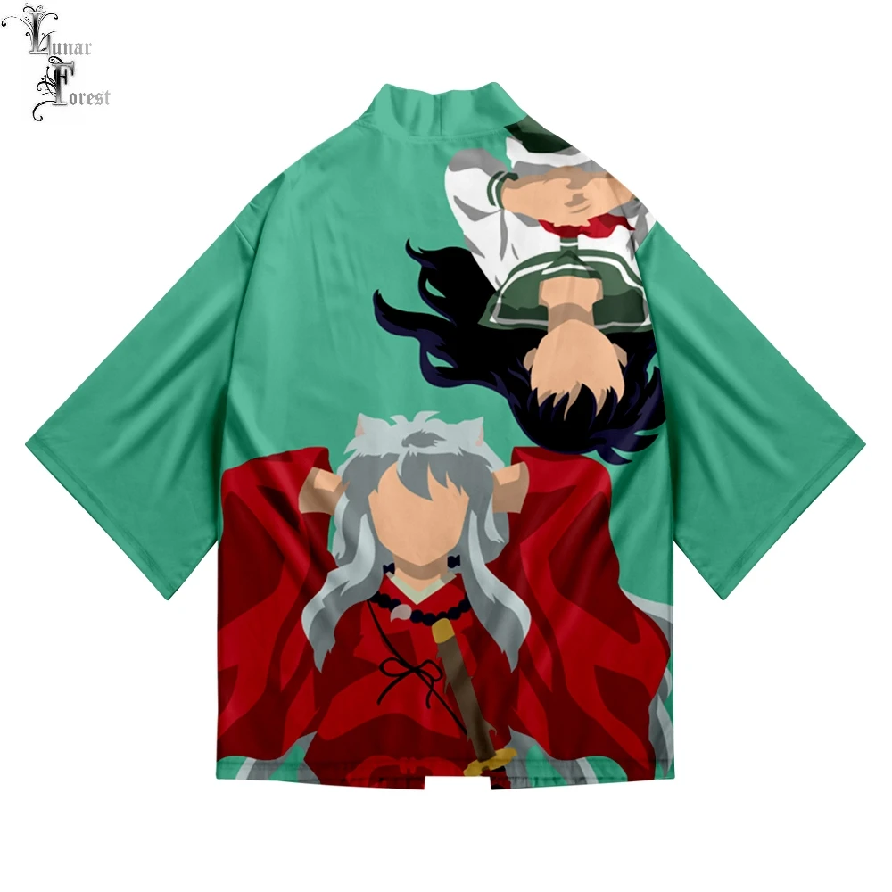 Inuyasha 3D печать японского аниме кимоно хаори юката Косплей женщин/мужчин мода лето Повседневная крутая короткий рукав