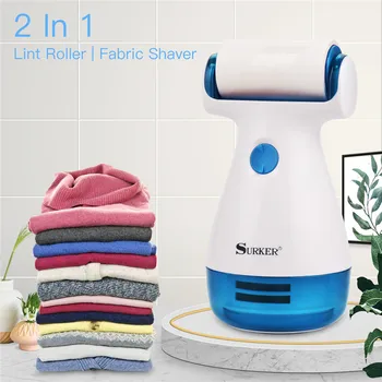 

Surker 2 in 1 Portable Electric Clothing Lint Pills Lint Remover Roller Cleaner Lint Sticky Picker Pet Hair Fluff Remover