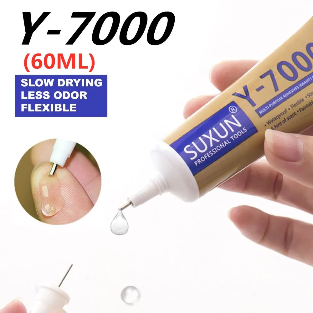 

60 ml Y-7000 in Liquid Glue Multipurpose Adhesive Diy Jewelry Rhinestone Crafts Nail Gel Frame Screen Glass Waterproof Glue