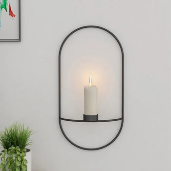 

2020 Modern Art 3D Wall Mounted Candle Holder Geometric Tea Light Home Decor Crafts Wedding Decoration