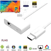 EZCast RJ45 Ethernet провод MagicEther беспроводной HDMI WiFi дисплей ключ Airplay DLNA экран зеркальное отображение адаптер для Android iOS ПК