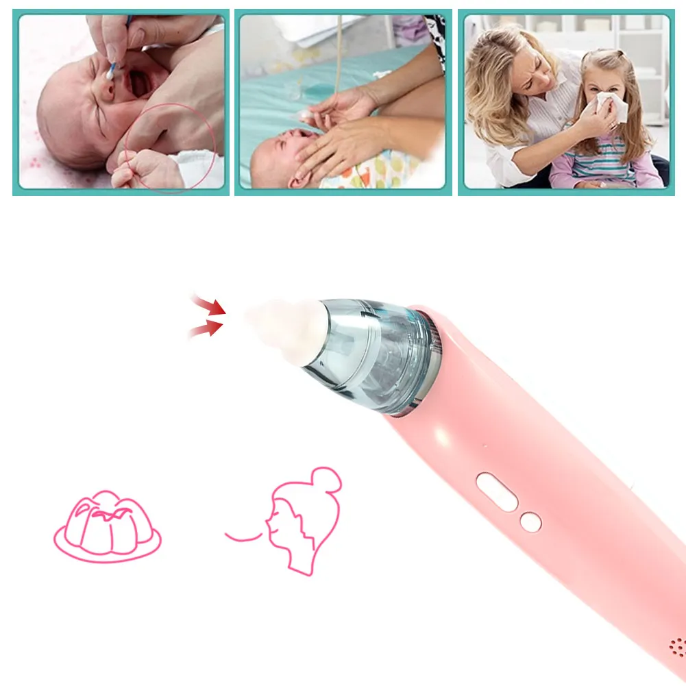 Детский носовой аспиратор, Электрический Очиститель носа, устройство для всасывания носа, присоска для новорожденных, для предотвращения обратного потока, аспиратор