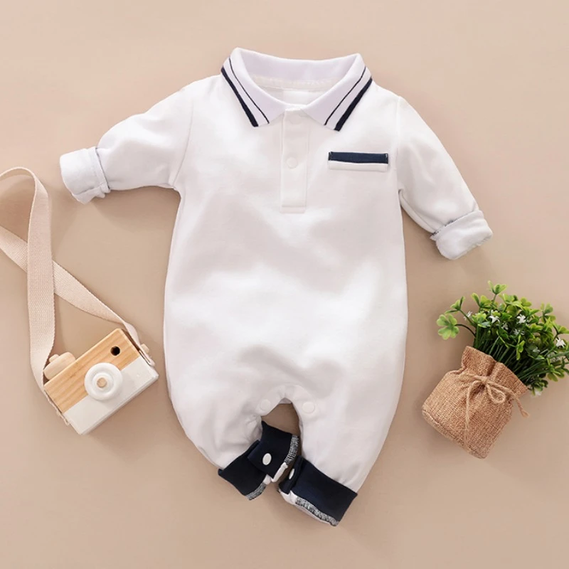 plain white romper for baby boy