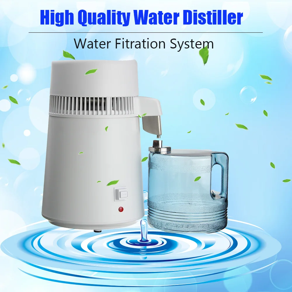 110V/220V Distilled Water Machine Safe Health Water Distiller Stainless Steel Household/Commercial/Lab Use Water Distiller