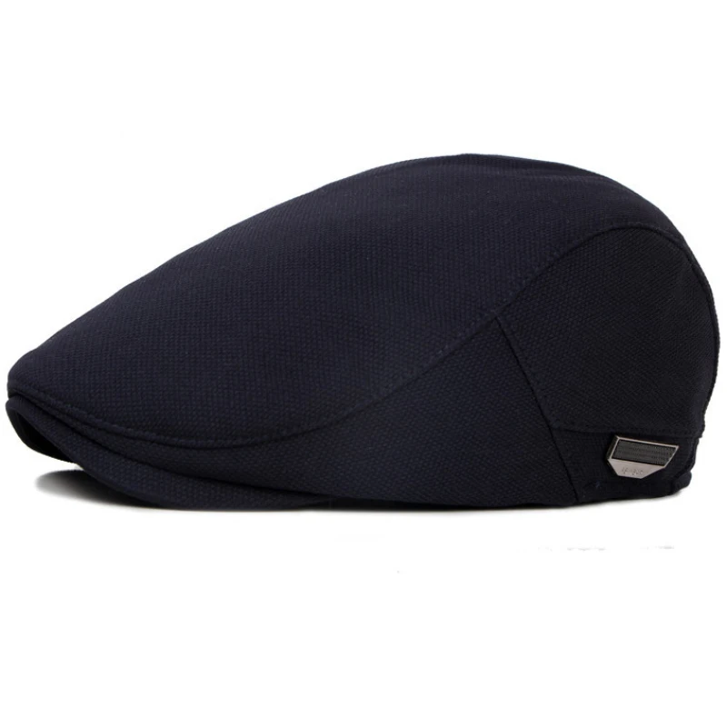 Navy Blue HT759 береты для мужчин и женщин весна осень Newsboy плоский Плющ кепки Твердые Простые водителя таксиста Gastby кепки винтажные женские мужские береты - Цвет: Navy Blue