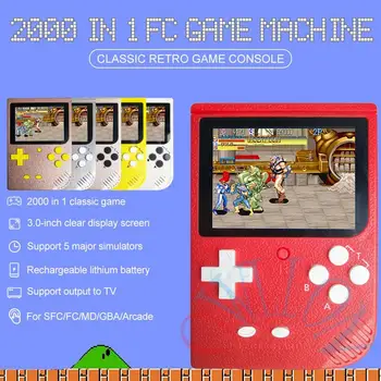 

2000 in 1 Retro Game Console Mini Handheld Game Console SUP Built-in 5 Large Simulator forGBA support download and archive