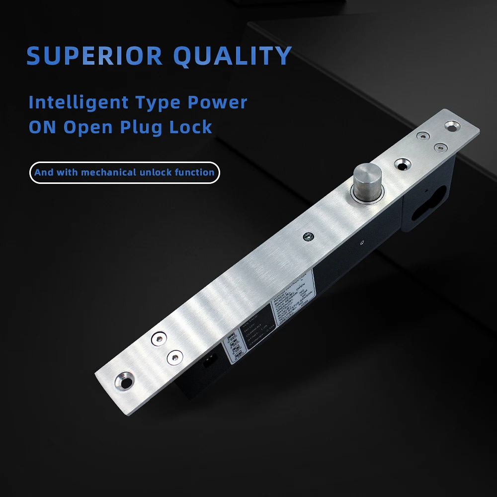 DC 12V Fail Secure Bolt Lock With Mort Lock Cylinder Mechanical key locking Drop