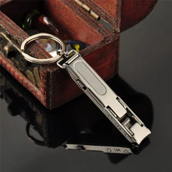 

1Pc Stainless Steel Foldable Toe Nail Clippers Cutter Men Women Hand Finger Nail Trimmer Keychain