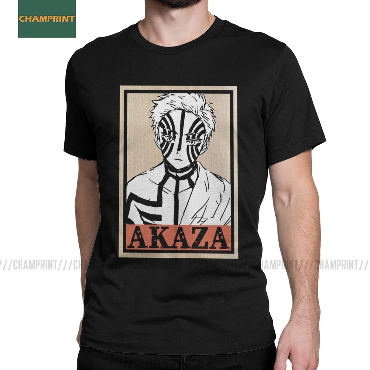 Мужские футболки Akaza Upper Moon Three Demon Slayer No Yaiba Kamado Аниме Манга хлопковые топы