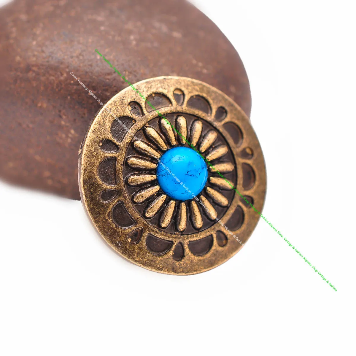 

Латунные ремни в стиле ретро с индийским цветком, 10 шт., 30 мм