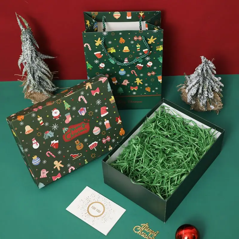 Merry Christmas Упаковка конфет драже подарочные коробки олень& Рождественская елка упаковочные коробки для гостей Подарочная сумка Noel новогодние вечерние сувениры для детей