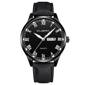 

CUENA Watch Men 2020 Fashion Creative Geometric Round Belt Men's Quartz Watch Gift Casual Male Clock reloj hombre часы мужские